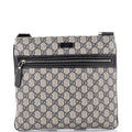 Front Zip Flat Messenger Bag GG Coated Canvas Medium