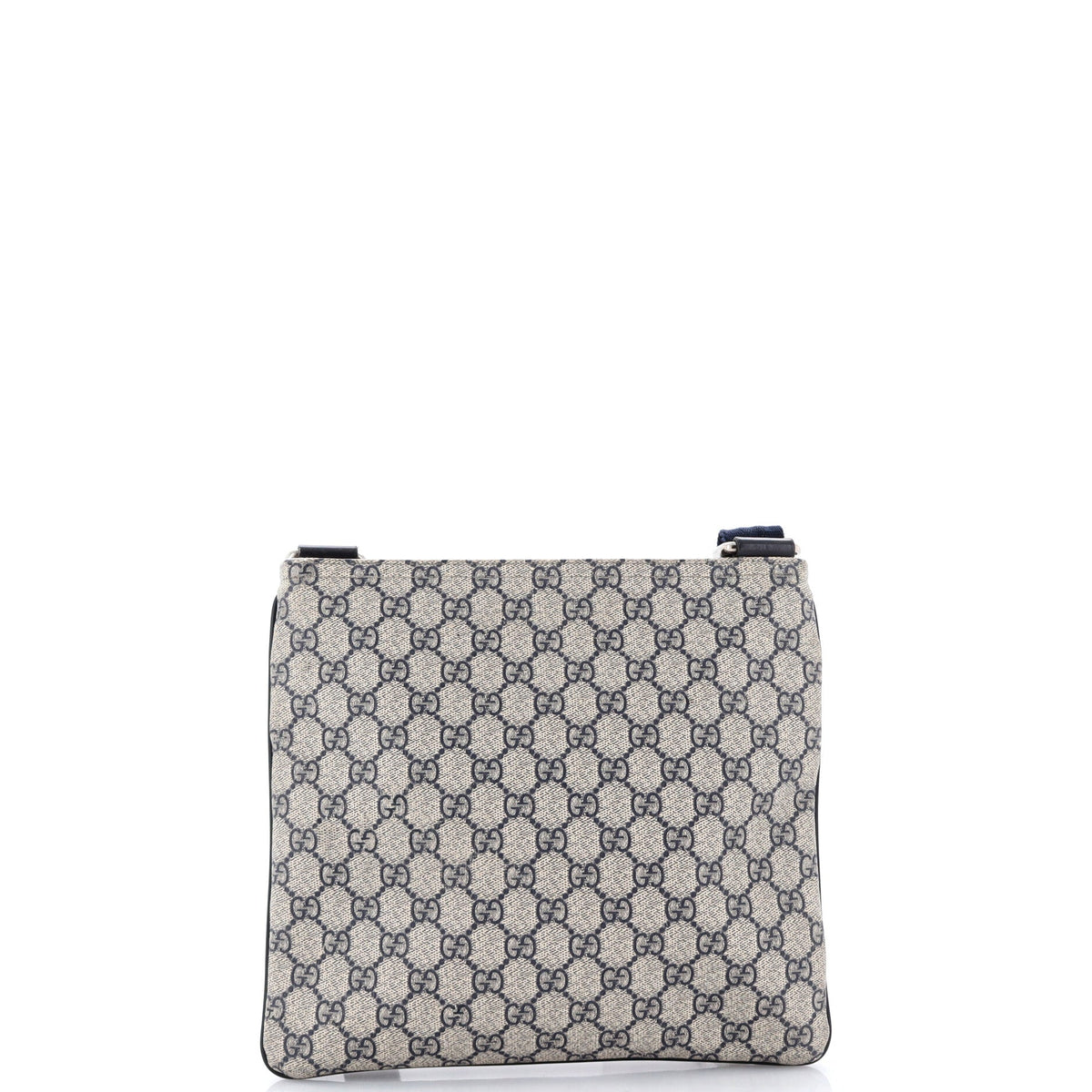 Front Zip Flat Messenger Bag GG Coated Canvas Medium