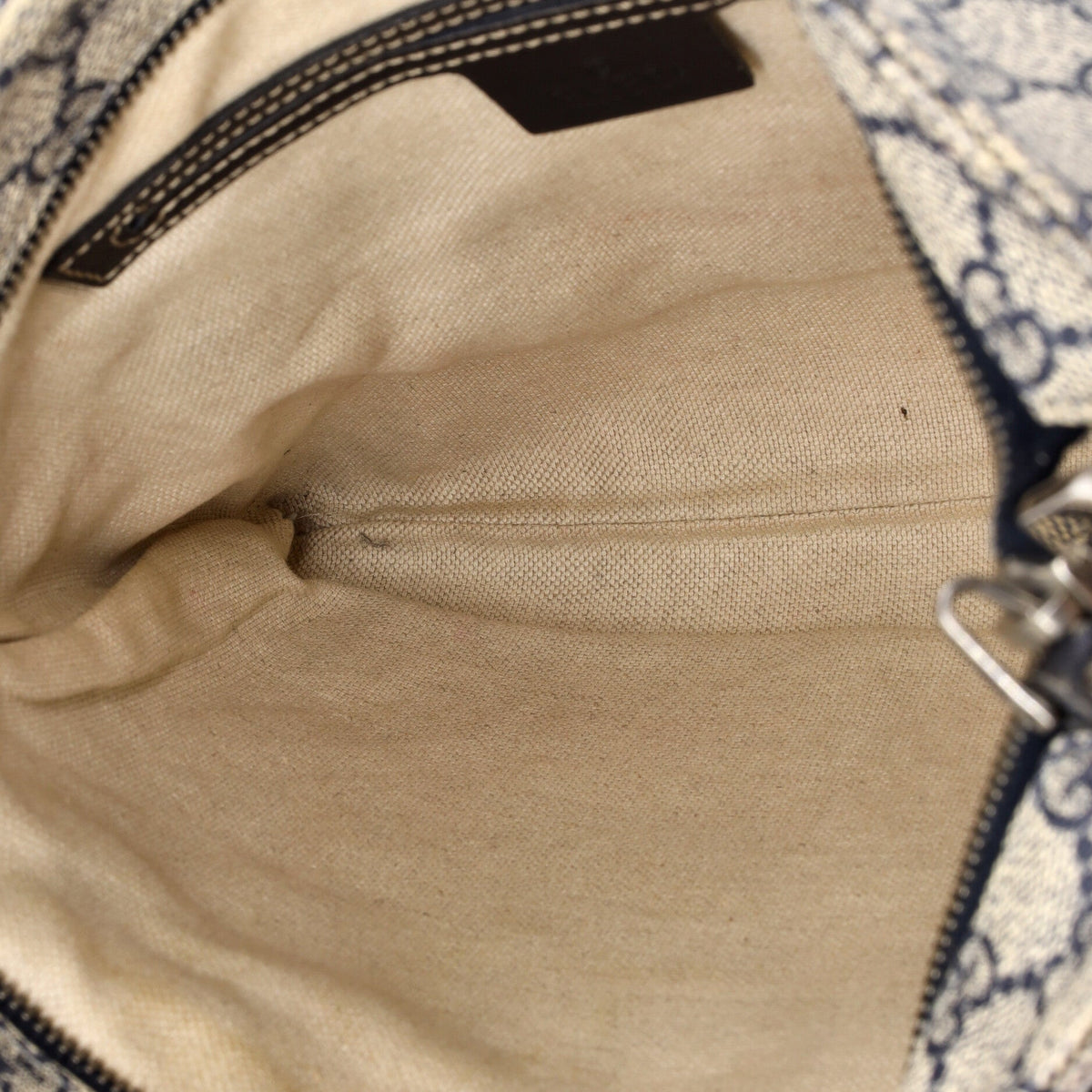 Front Zip Flat Messenger Bag GG Coated Canvas Medium