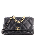 19 Flap Bag Quilted Leather Maxi