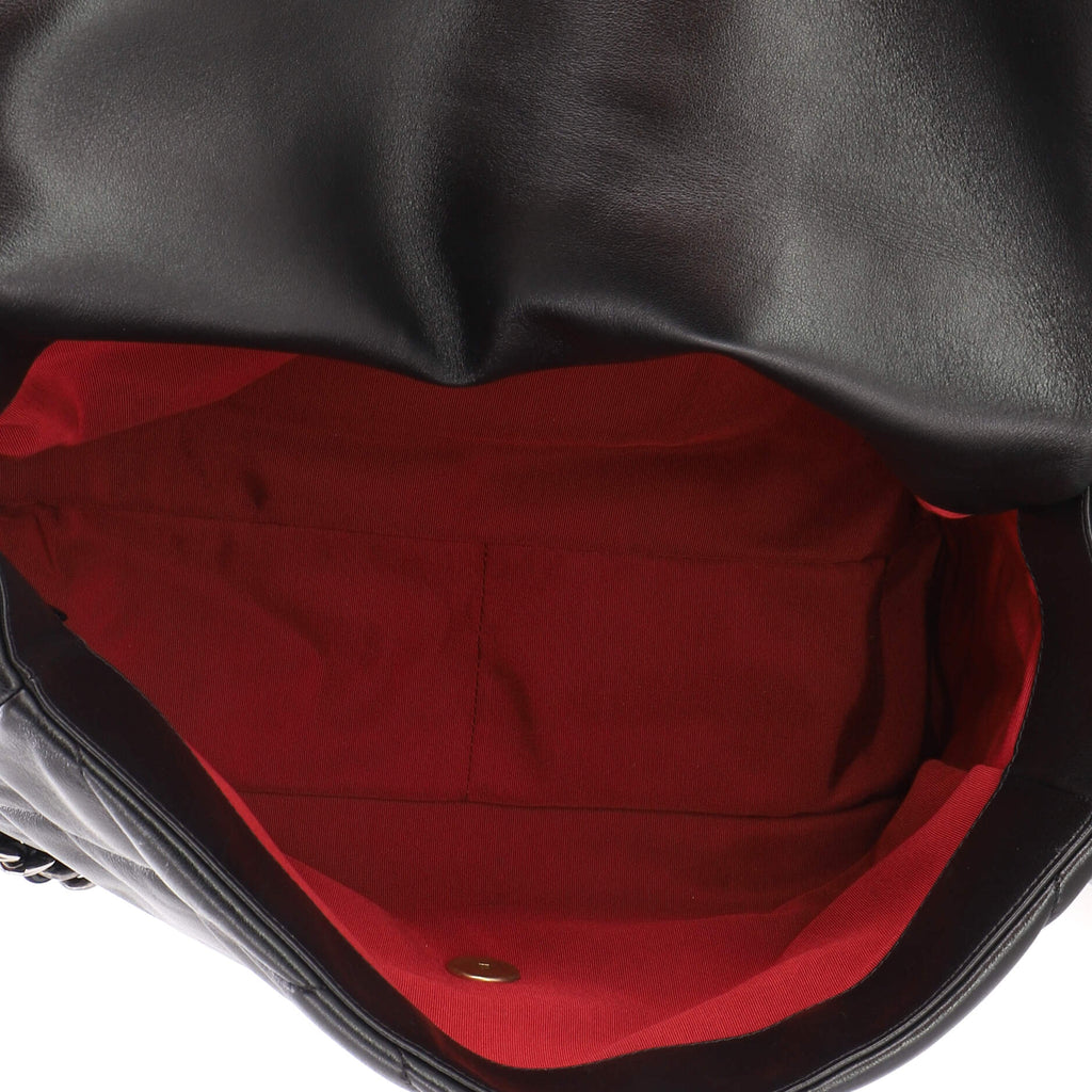 19 Flap Bag Quilted Leather Maxi