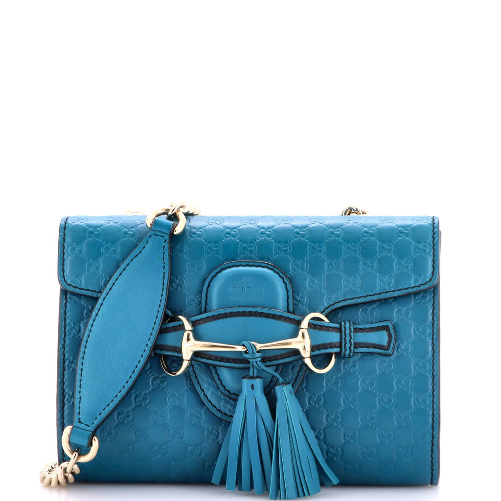 Emily Chain Flap Bag Microguccissima Leather Mini