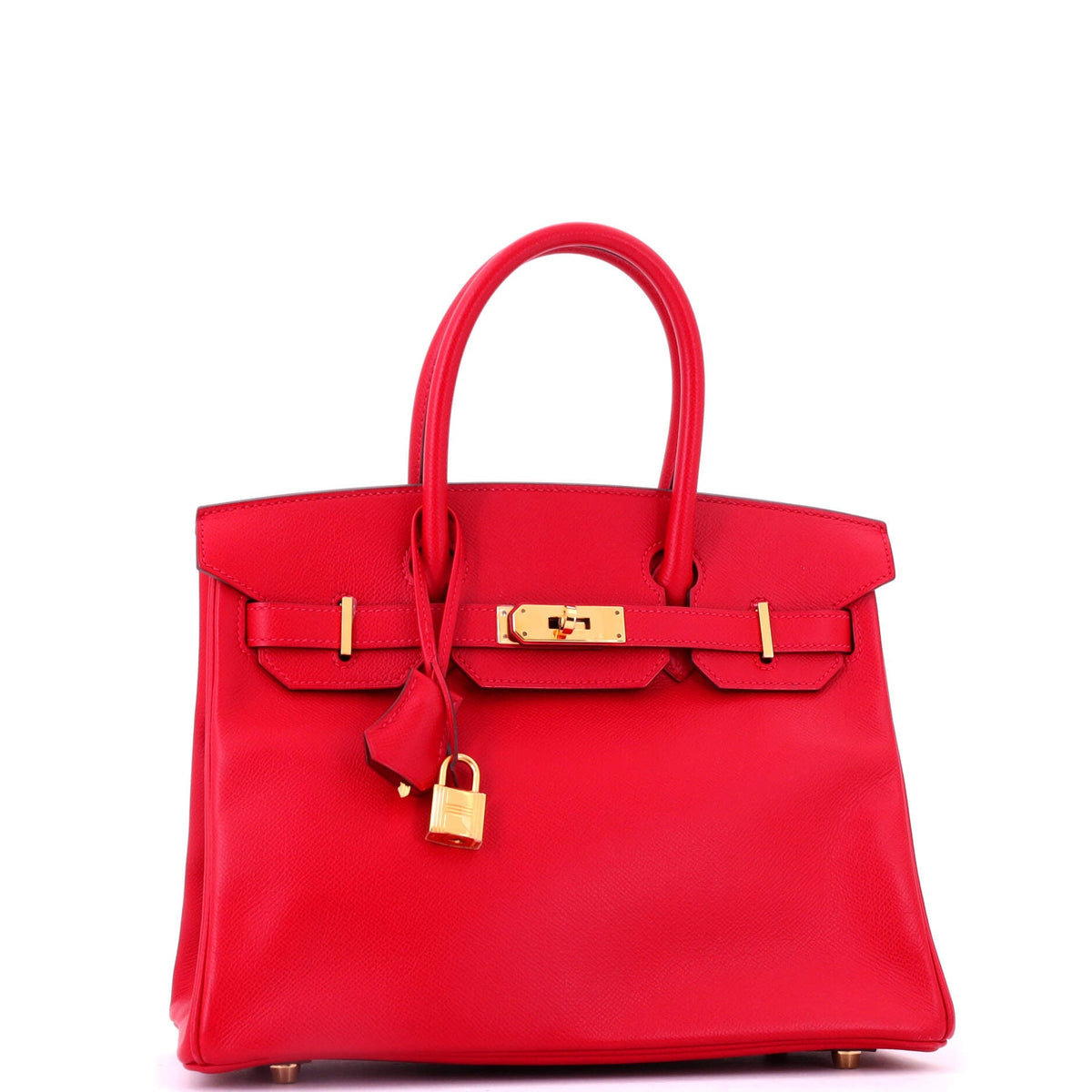 Birkin Handbag Rouge Vif Epsom with Gold Hardware 30
