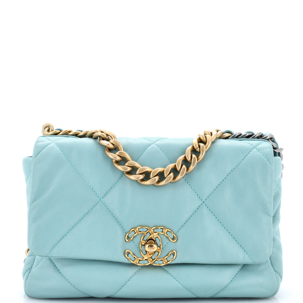 19 Flap Bag Quilted Leather Medium