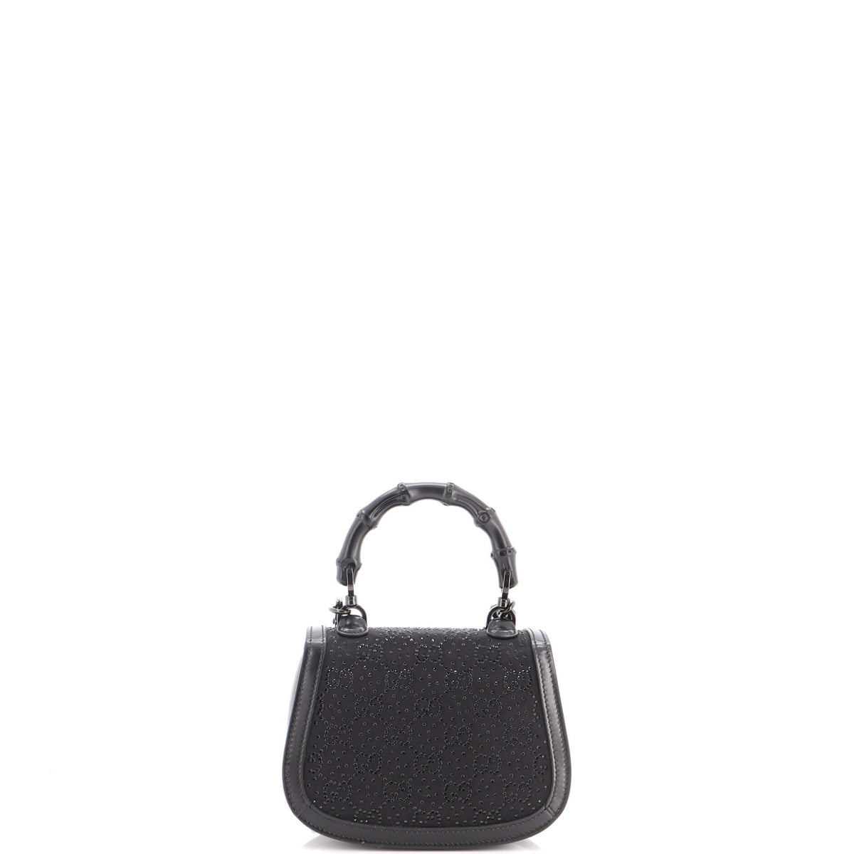 Bamboo 1947 Top Handle Bag Crystal Embellished GG Canvas Mini