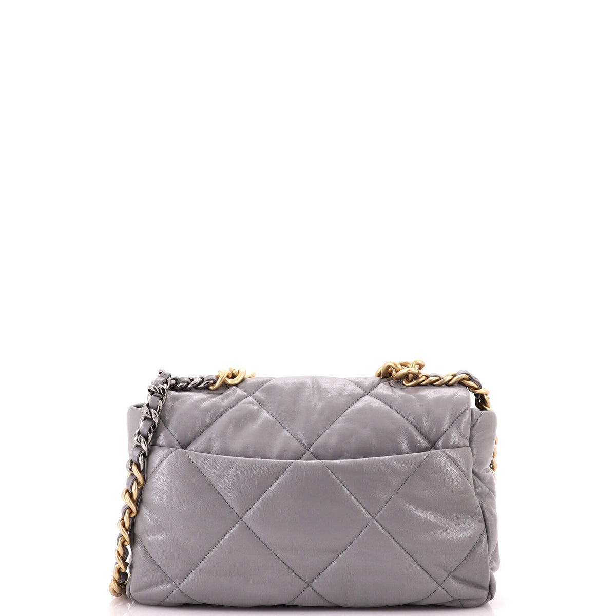 19 Flap Bag Quilted Leather Large