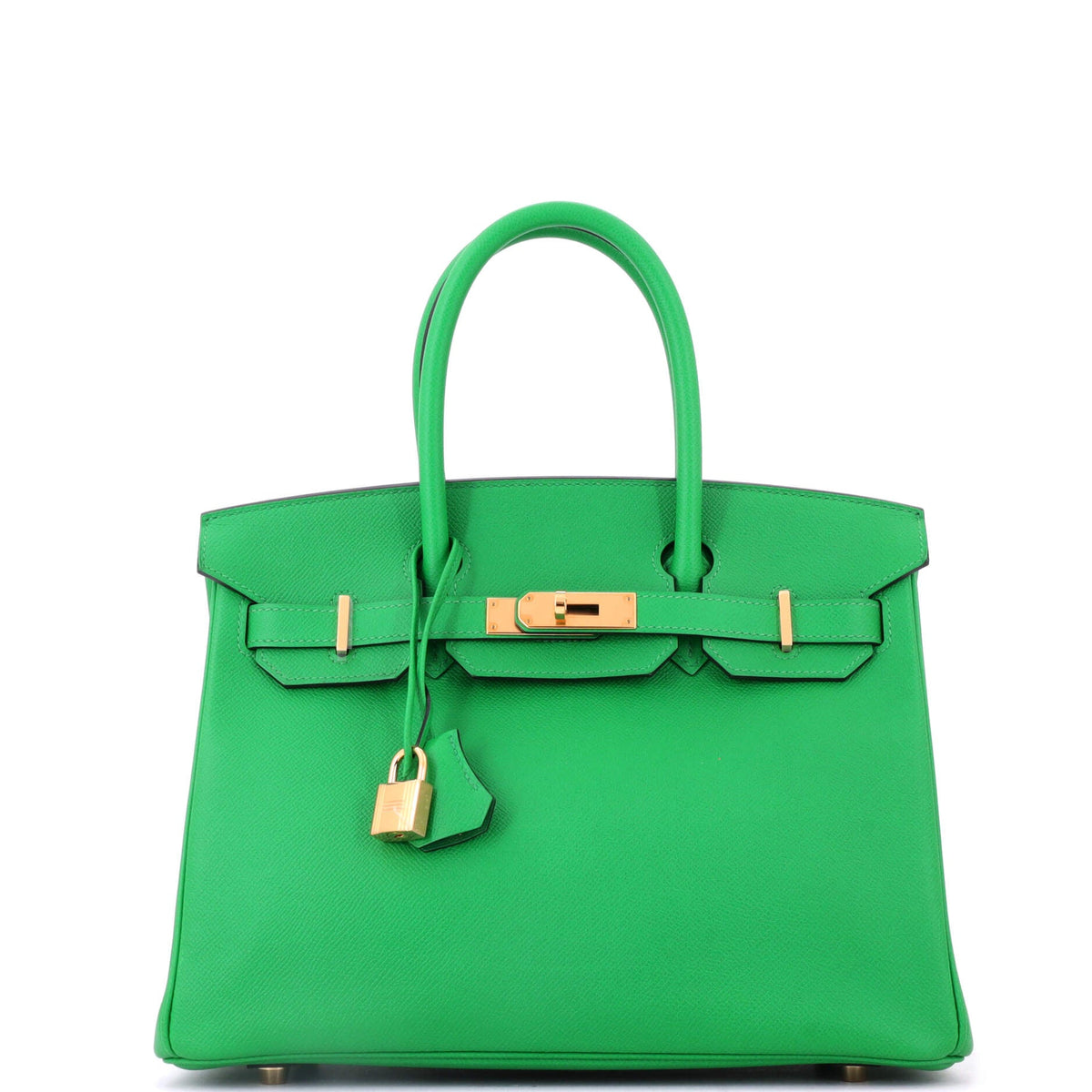 Birkin Handbag Bamboo Epsom with Gold Hardware 30