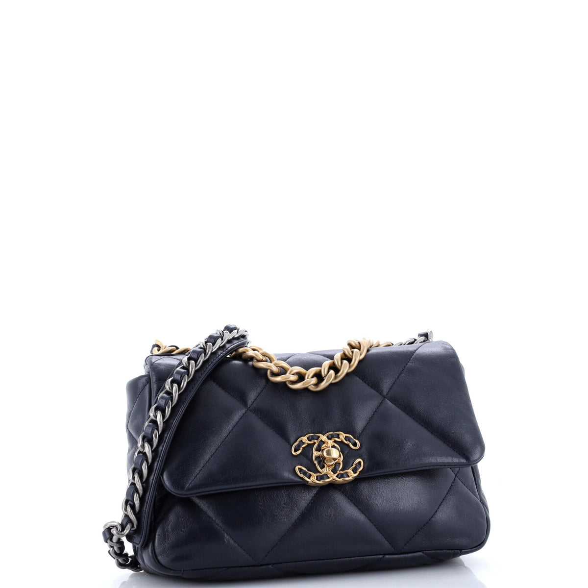 19 Flap Bag Quilted Leather Medium