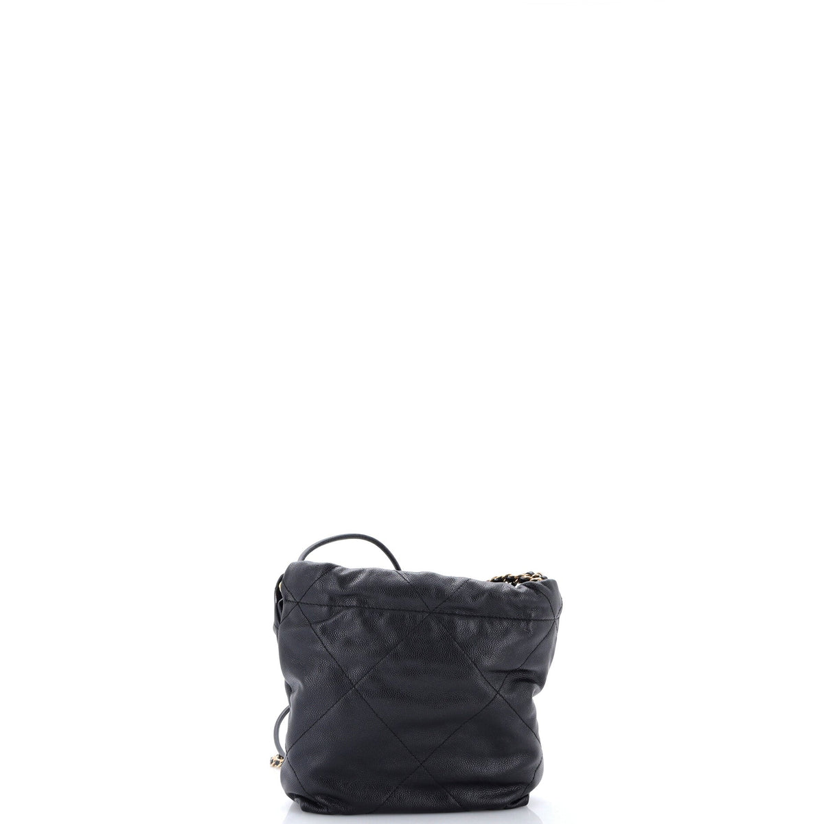 22 Chain Hobo Quilted Caviar Mini