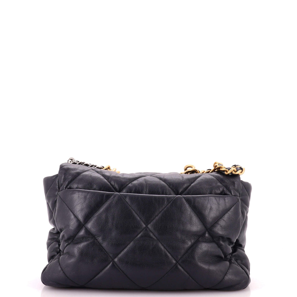 19 Flap Bag Quilted Leather Maxi