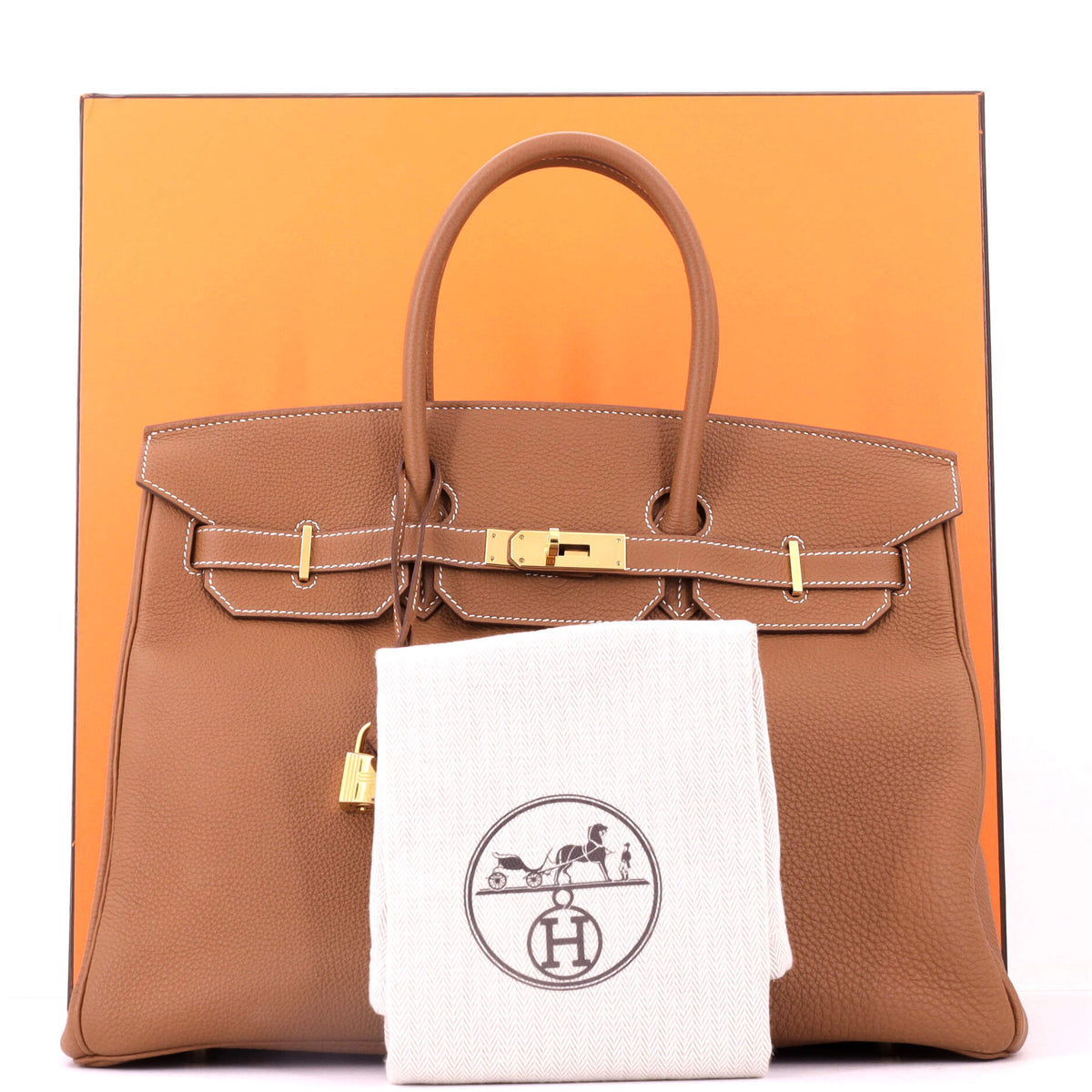 Birkin Handbag Gold Togo with Gold Hardware 35