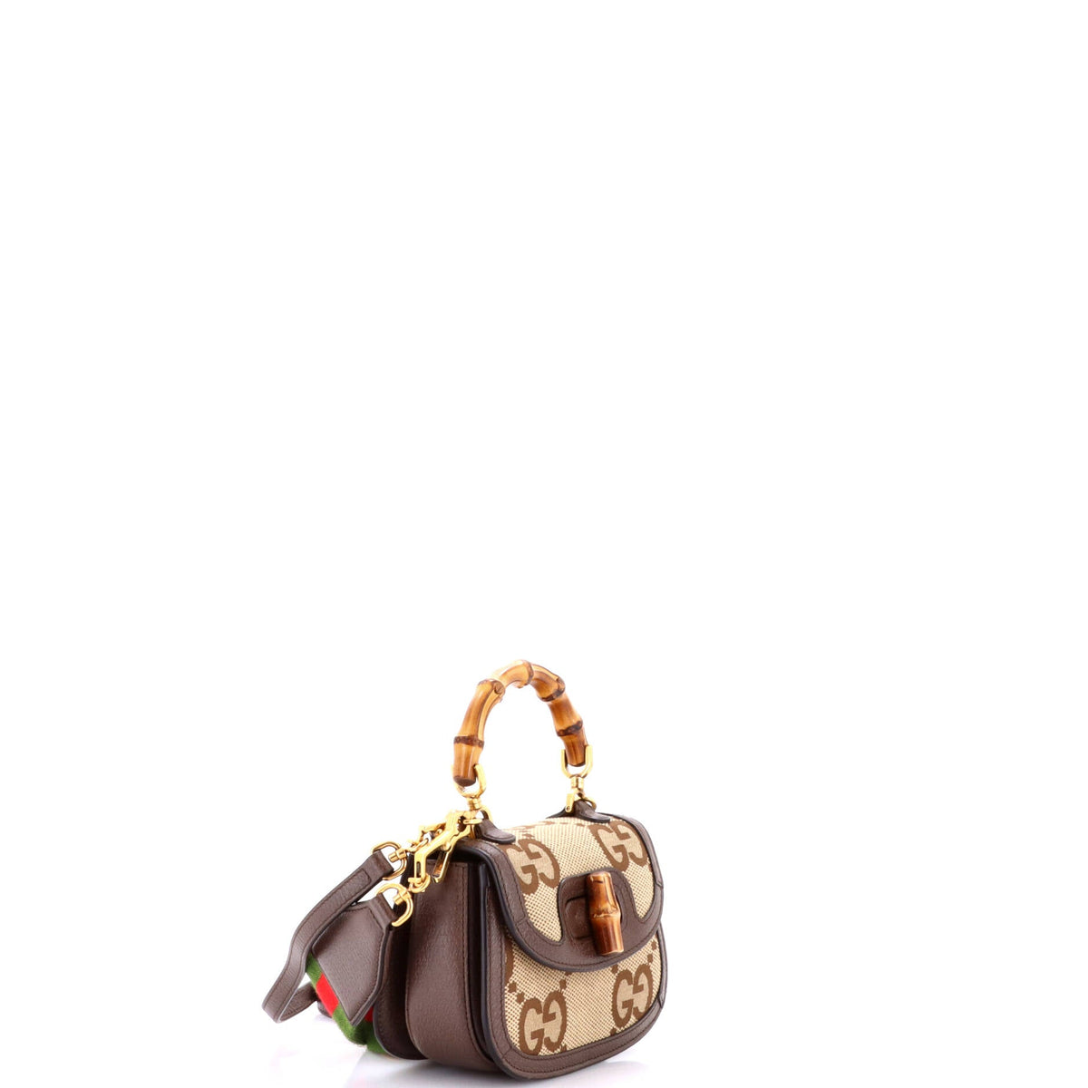 Bamboo 1947 Top Handle Bag Jumbo GG Canvas Mini