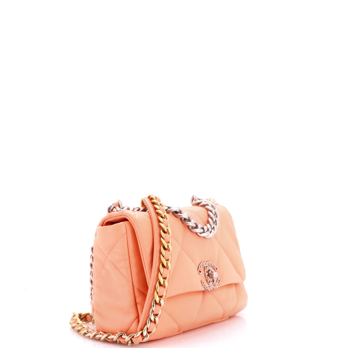 19 Flap Bag Quilted Leather Medium