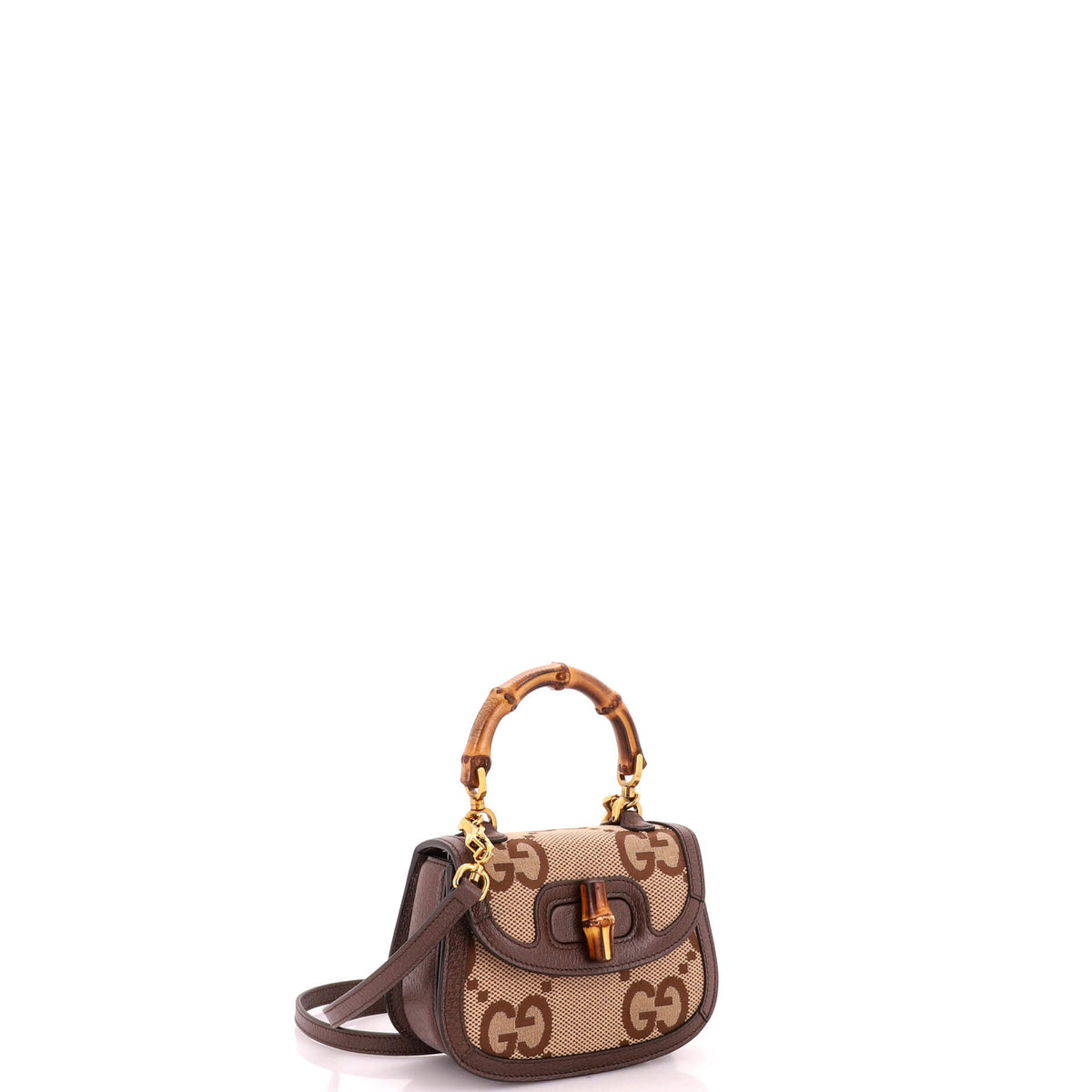 Bamboo 1947 Top Handle Bag Jumbo GG Canvas Mini