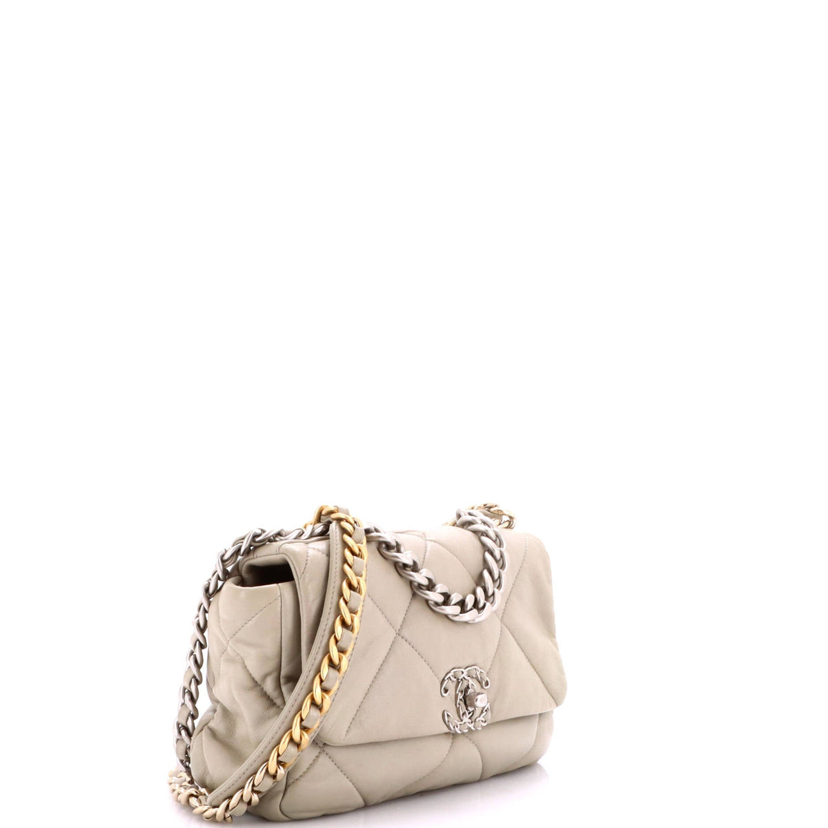 19 Flap Bag Quilted Leather Medium