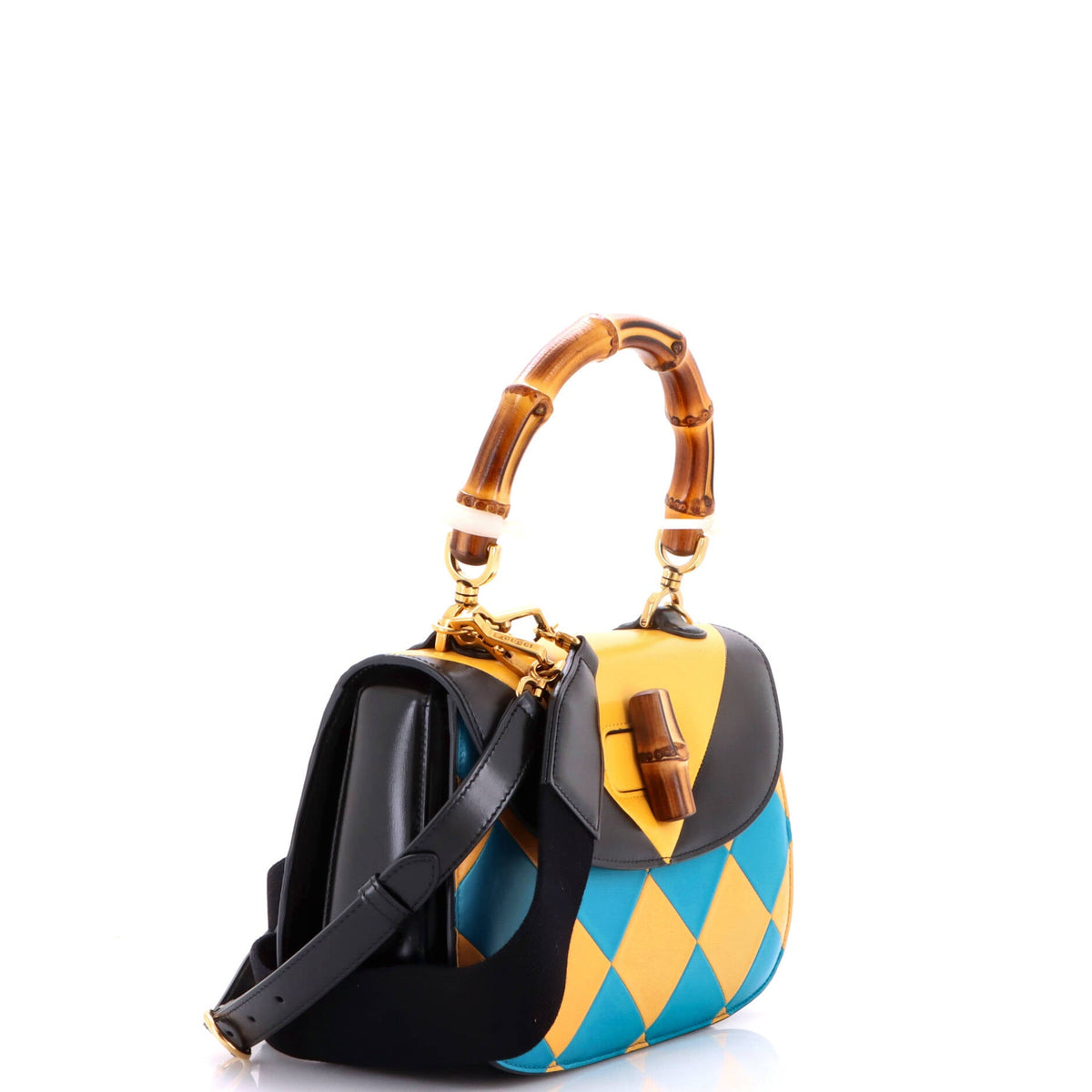 Bamboo 1947 Top Handle Bag Limited Edition Geometric Print Leather Medium