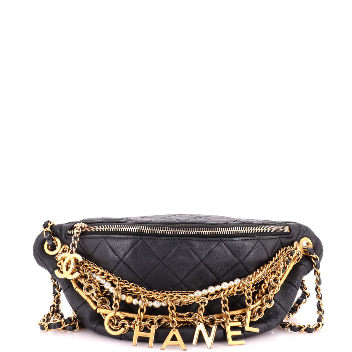 All About Chains Waist Bag Quilted Lambskin