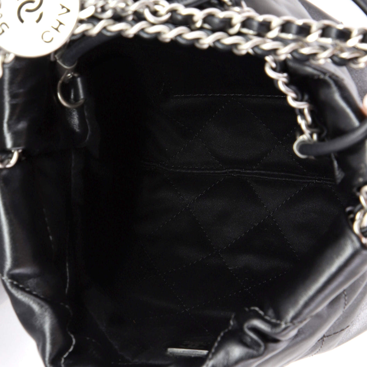 22 Chain Hobo Quilted Metallic Degrade Calfskin Mini