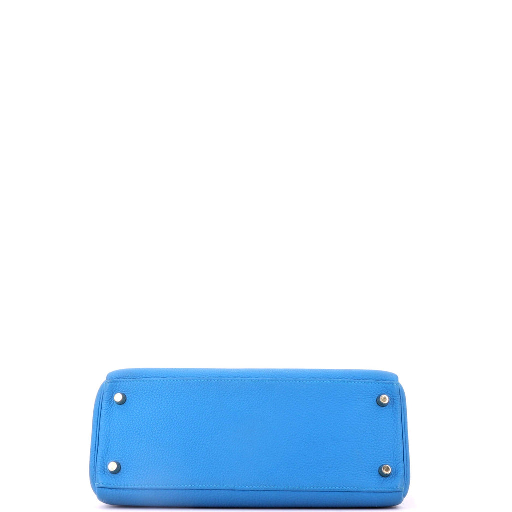 Kelly Handbag Bleu Zanzibar Togo with Gold Hardware 28
