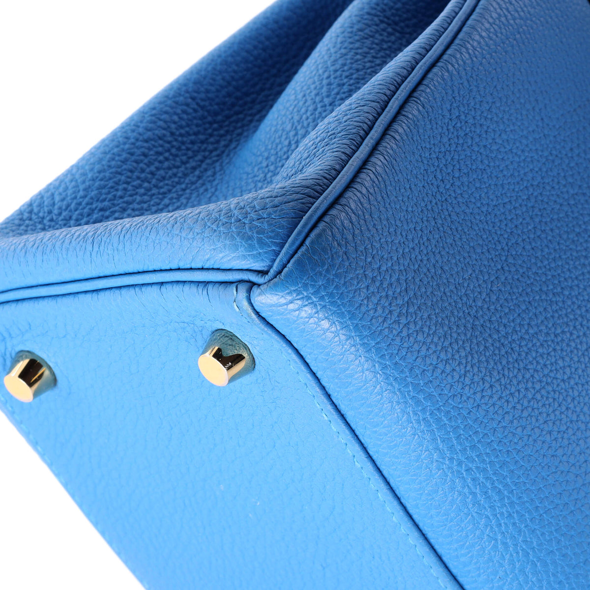 Kelly Handbag Bleu Zanzibar Togo with Gold Hardware 28