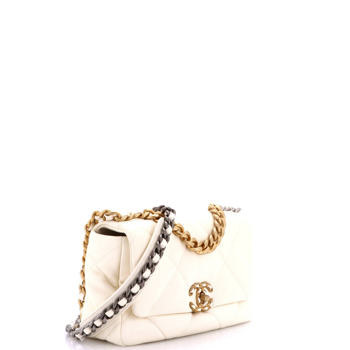 19 Flap Bag Quilted Leather Medium