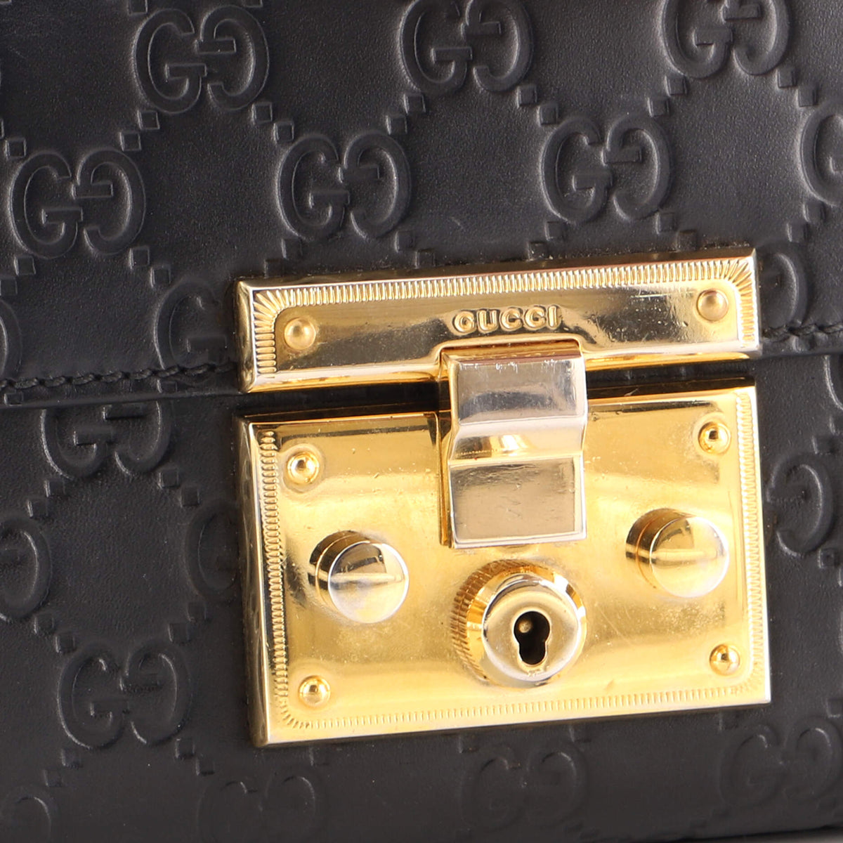 Padlock Shoulder Bag Guccissima Leather Small