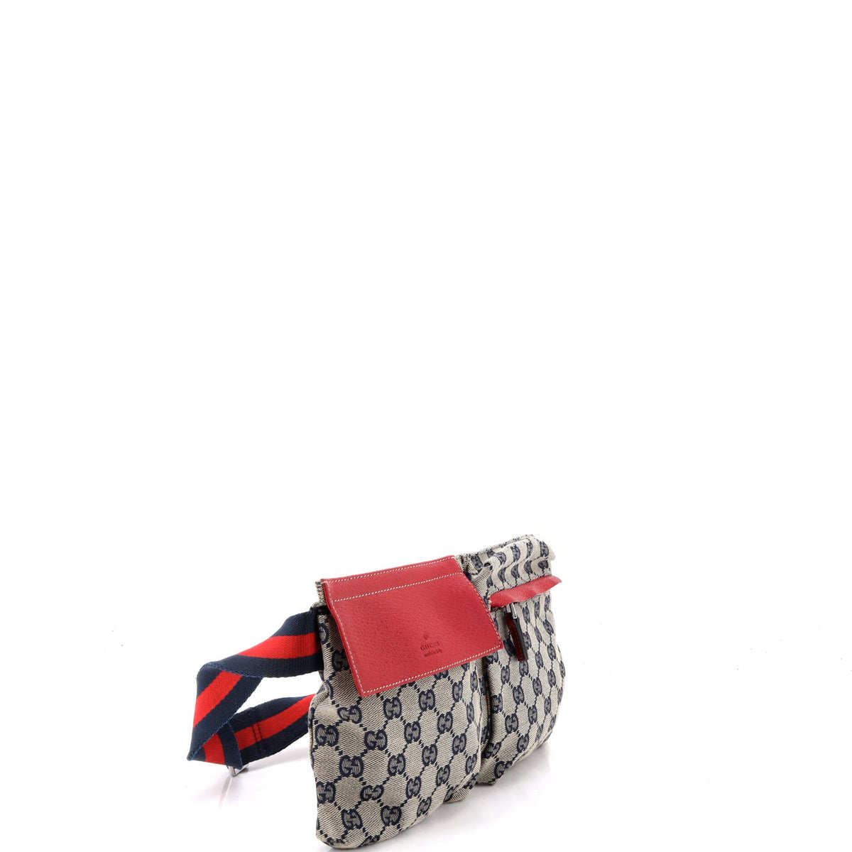 Vintage Double Belt Bag GG Canvas with Leather