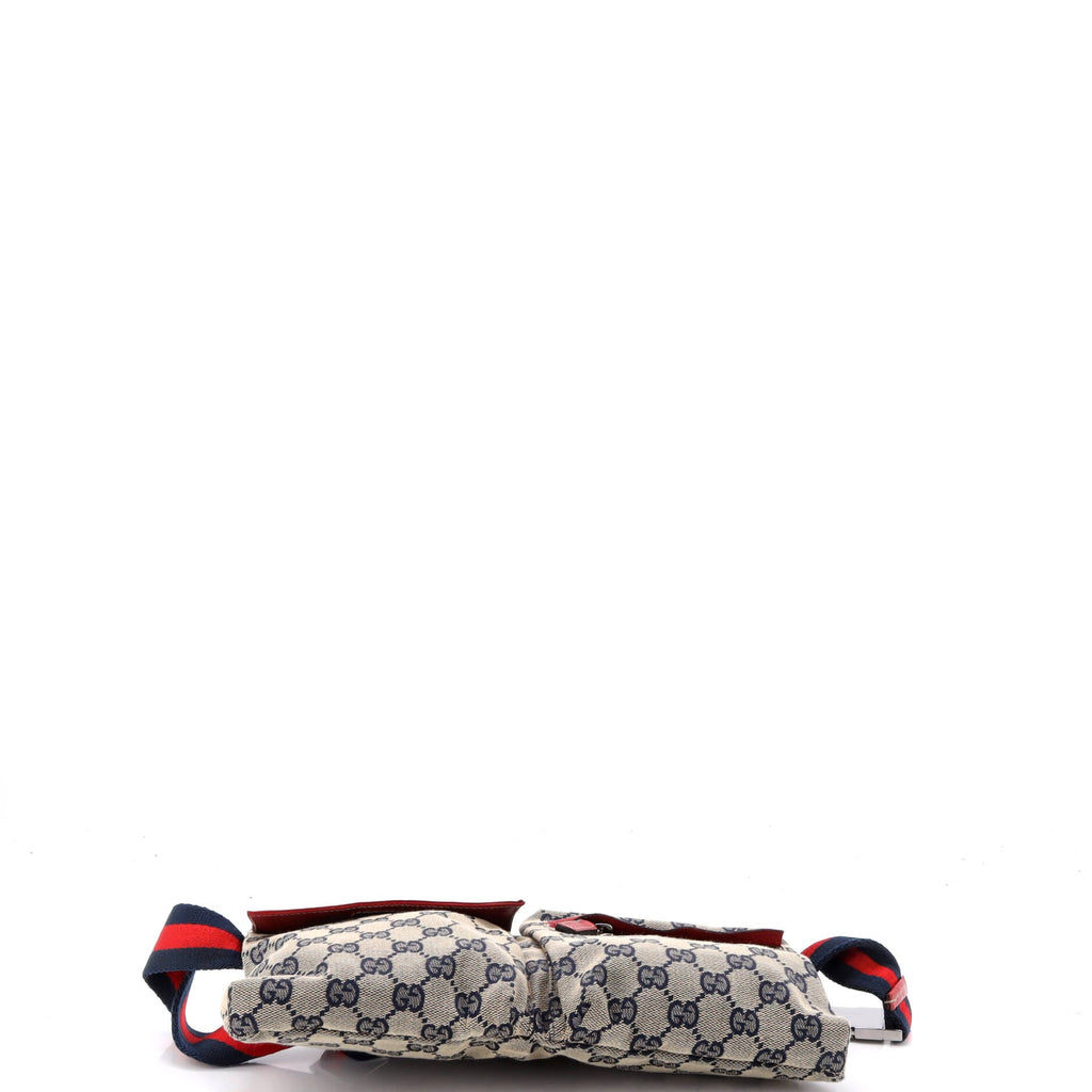 Vintage Double Belt Bag GG Canvas with Leather