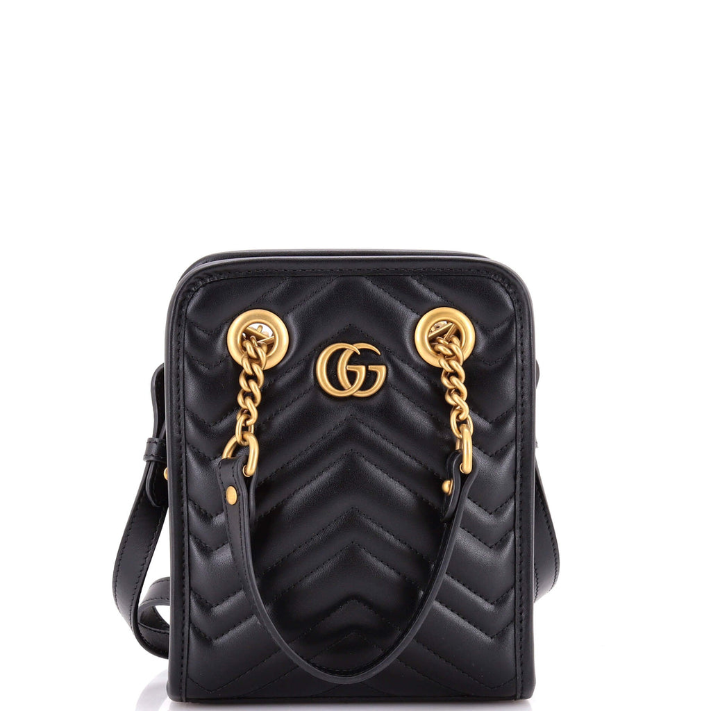 GG Marmont Handle Crossbody Bag Matelasse Leather Mini