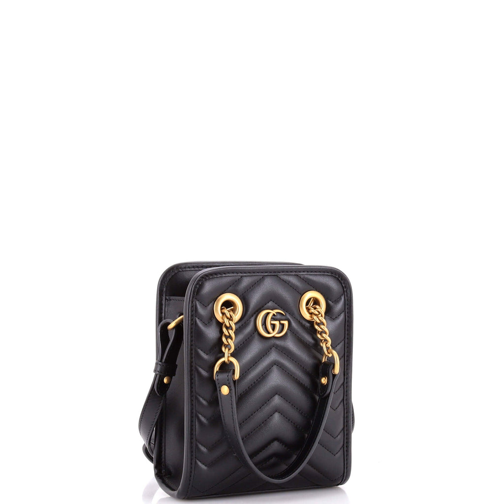 GG Marmont Handle Crossbody Bag Matelasse Leather Mini