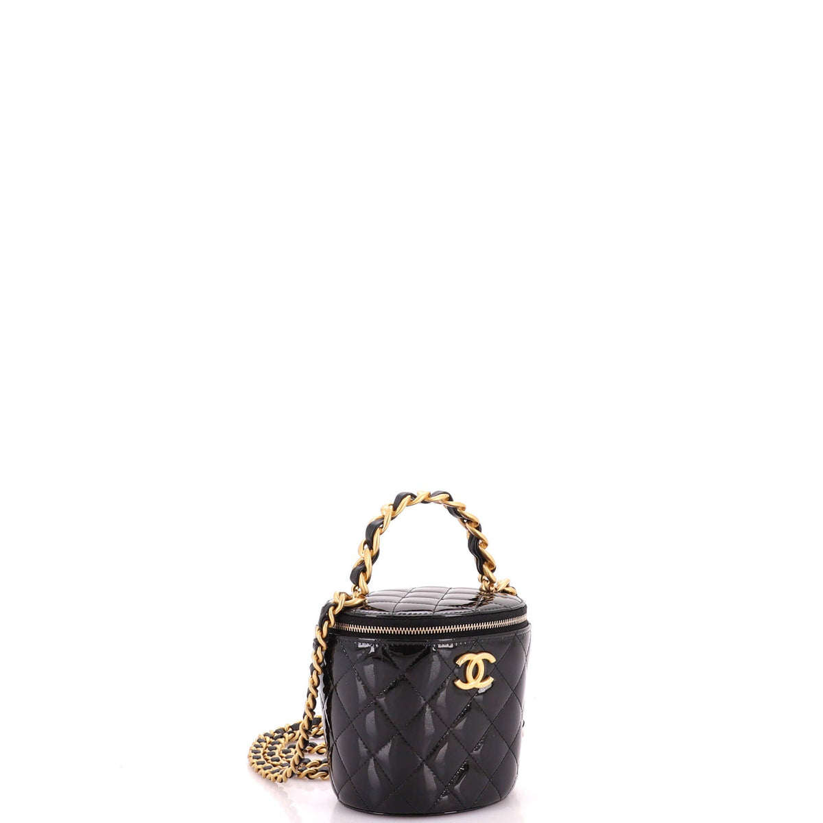 Afternoon Tea Vanity Bucket Bag Quilted Patent