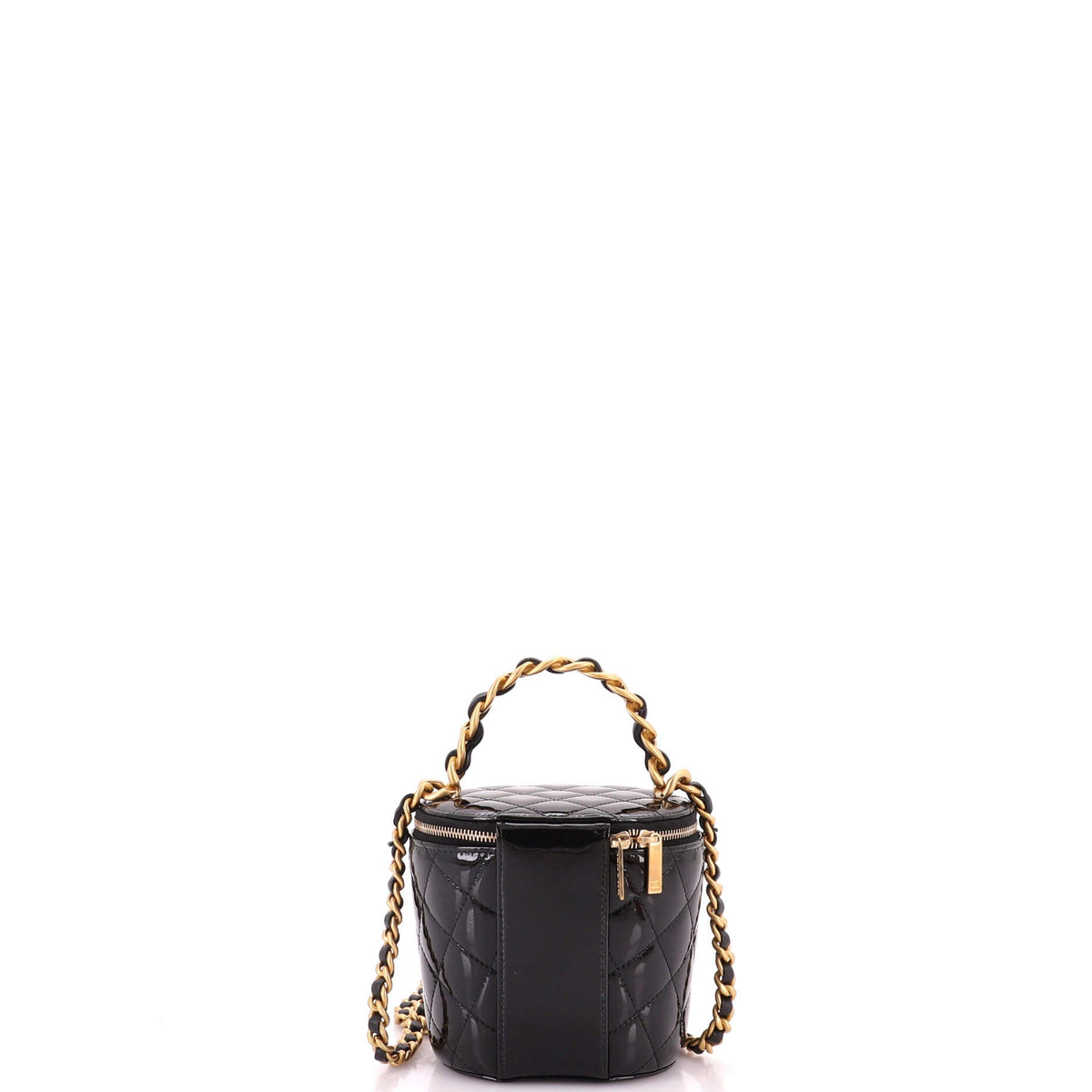 Afternoon Tea Vanity Bucket Bag Quilted Patent