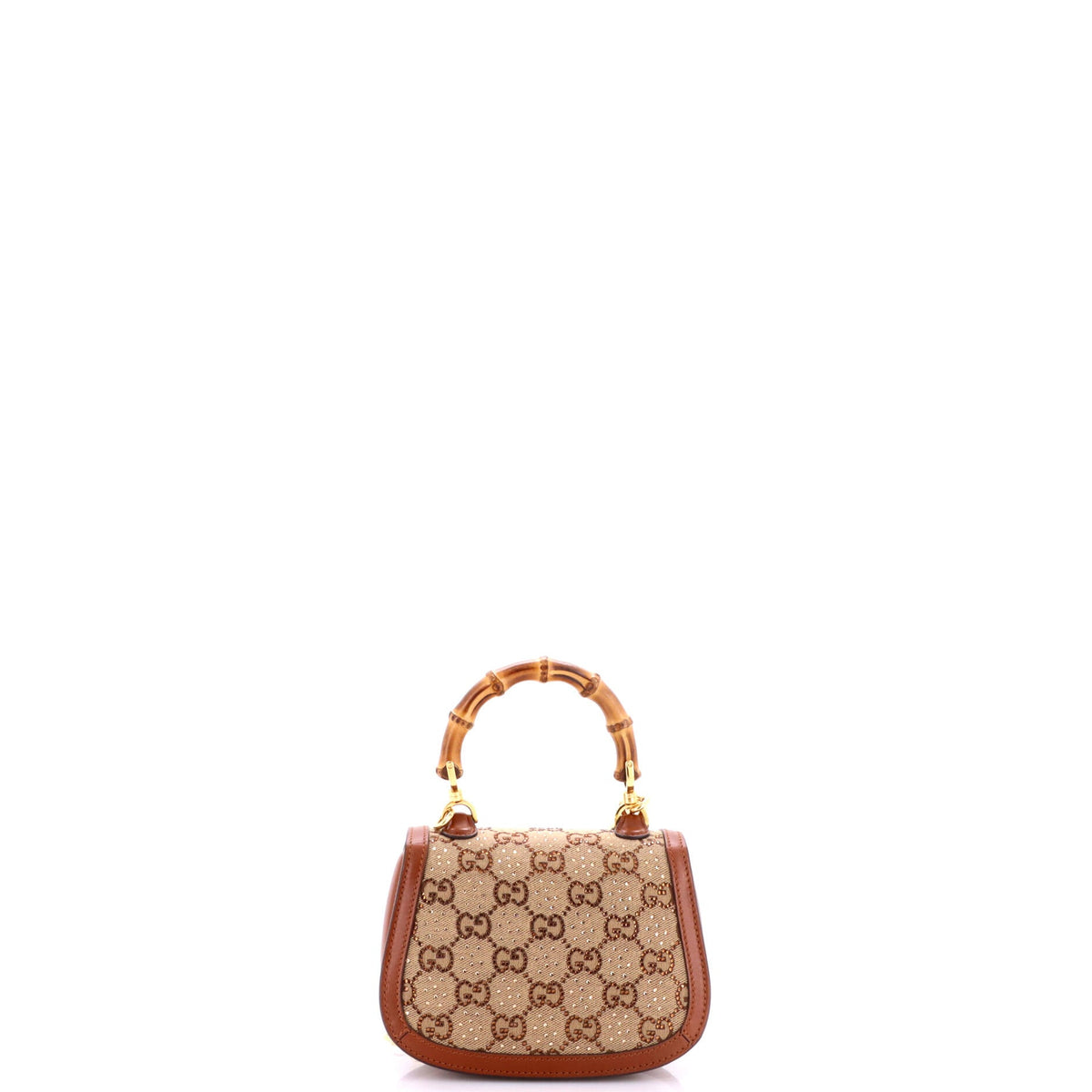 Bamboo 1947 Top Handle Bag Crystal Embellished GG Canvas Mini
