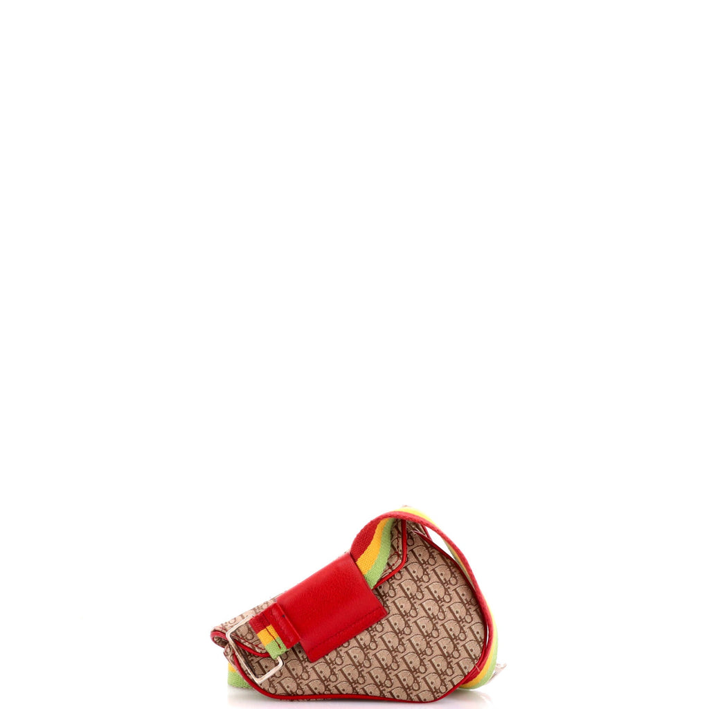 Vintage Rasta Saddle Waist Bag Diorissimo Canvas