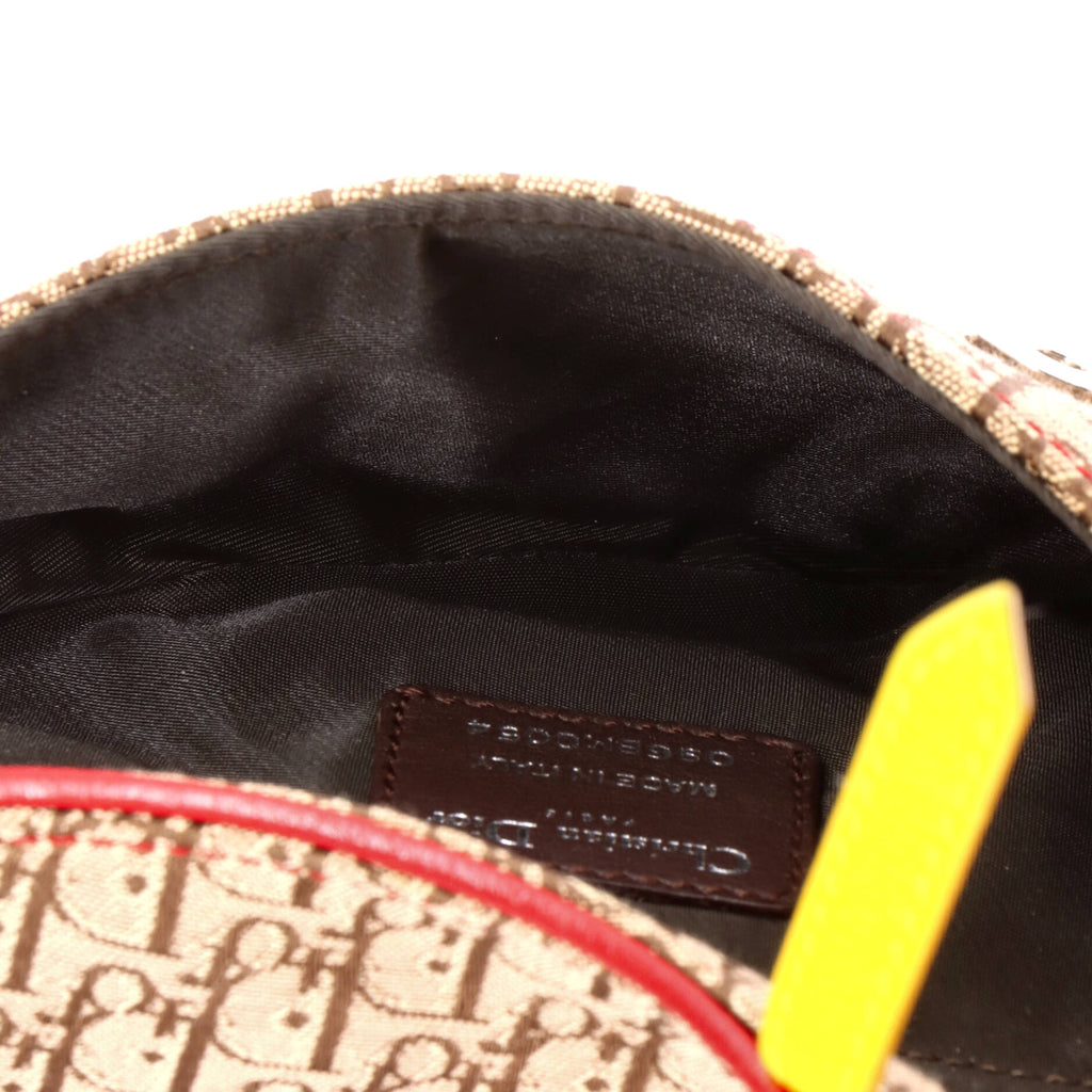 Vintage Rasta Saddle Waist Bag Diorissimo Canvas