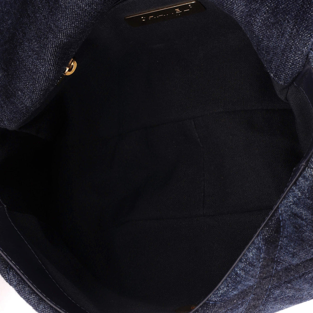 19 Flap Bag Quilted Denim Medium