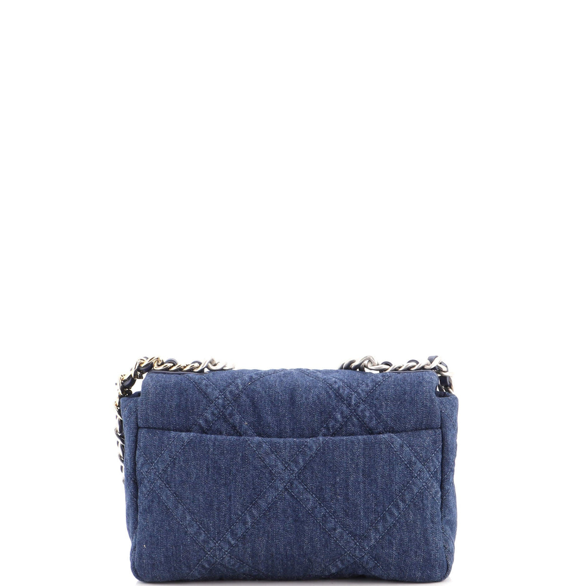 19 Flap Bag Quilted Denim Medium