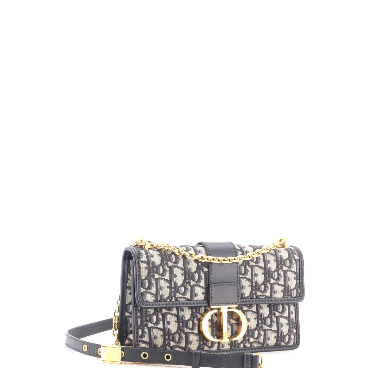 30 Montaigne Chain Flap Bag Oblique Canvas East West