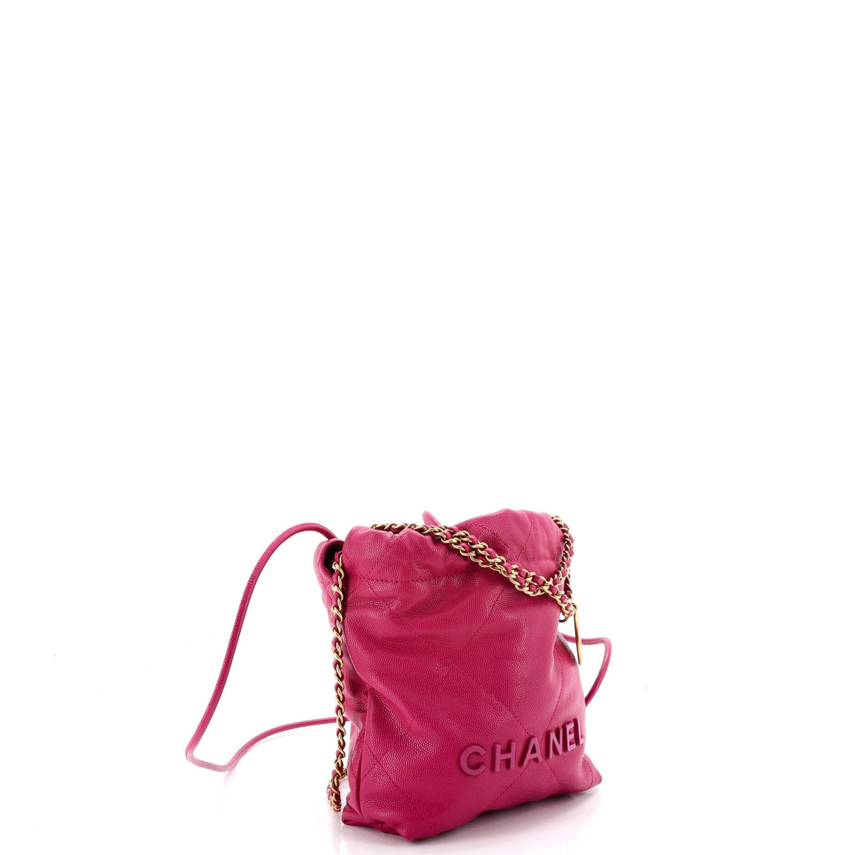 22 Chain Hobo Quilted Caviar Mini