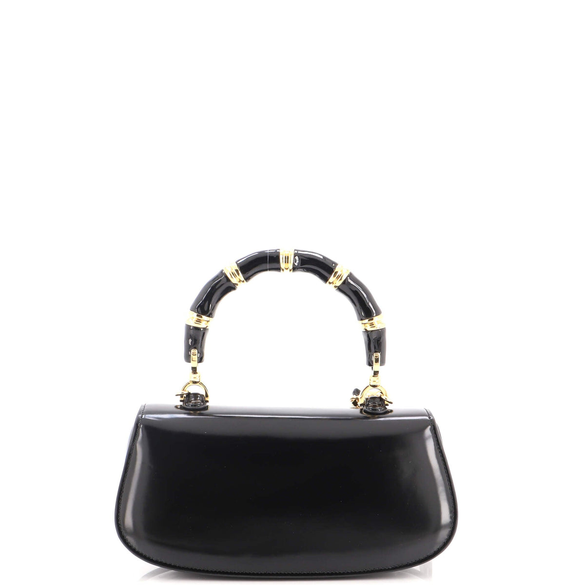 Bamboo Diva Top Handle Bag Polished Leather Medium