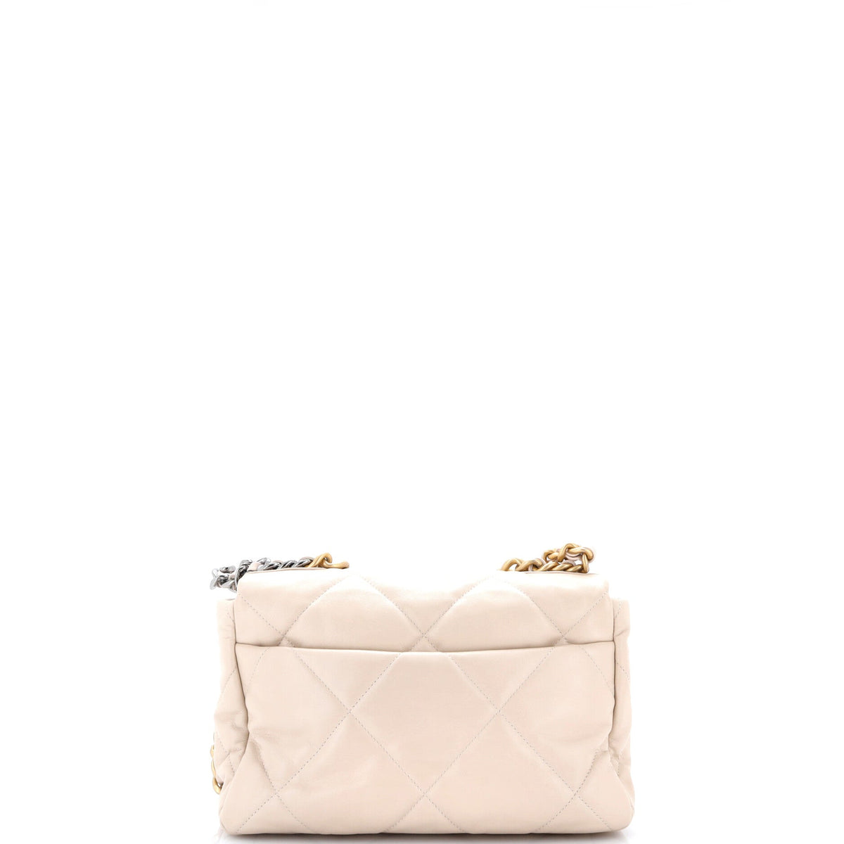 19 Flap Bag Quilted Leather Large