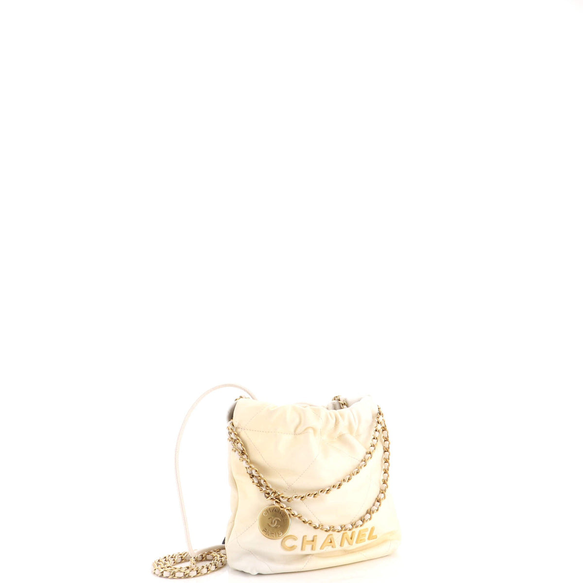 22 Chain Hobo Quilted Shaded Calfskin Mini