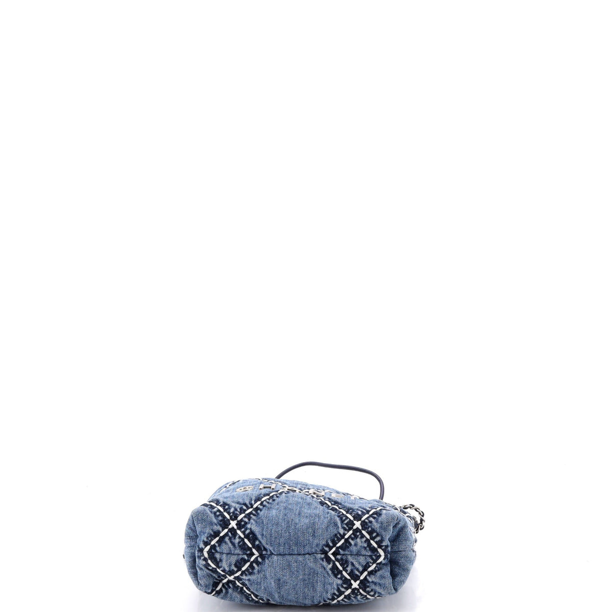 22 Chain Hobo Quilted Stitched Denim Mini