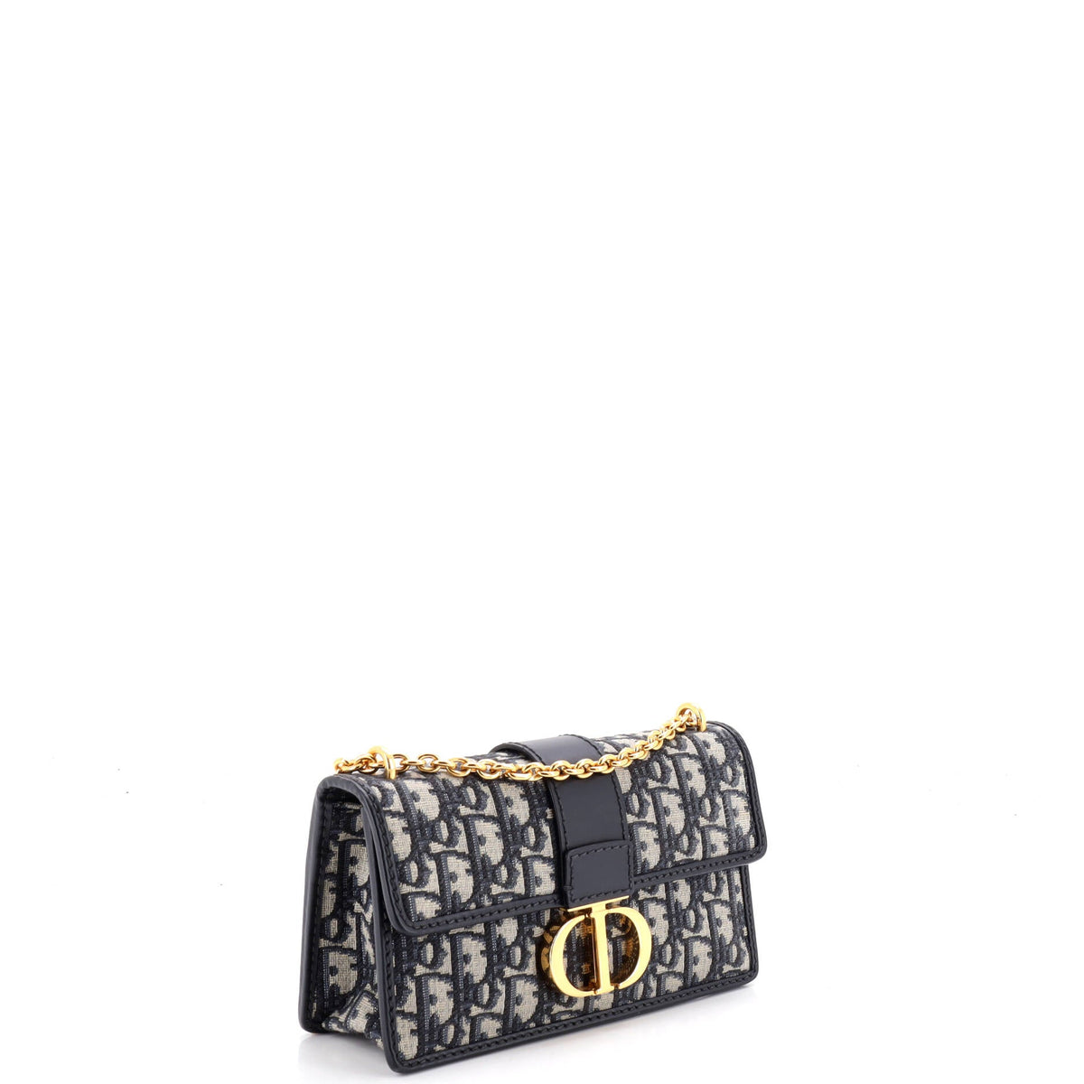 30 Montaigne Chain Flap Bag Oblique Canvas East West