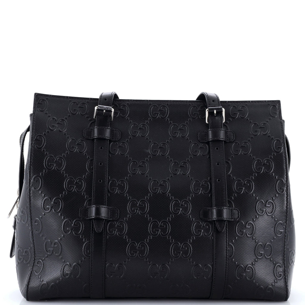 Tote Bag GG Embossed Perforated Leather Medium
