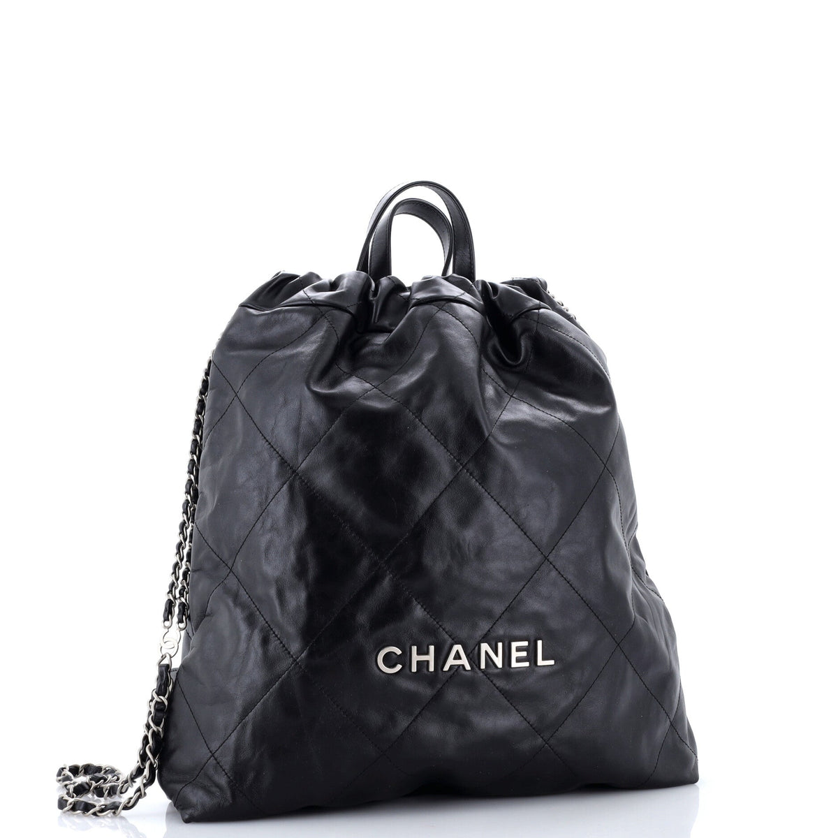 22 Chain Backpack Quilted Calfskin Large