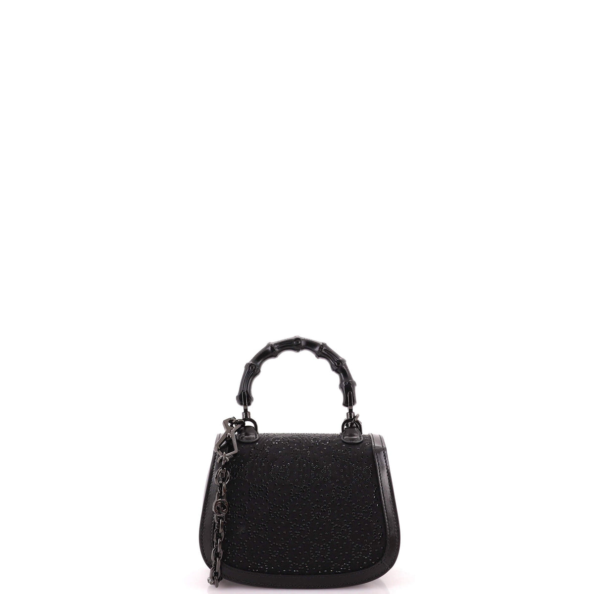 Bamboo 1947 Top Handle Bag Crystal Embellished GG Canvas Mini