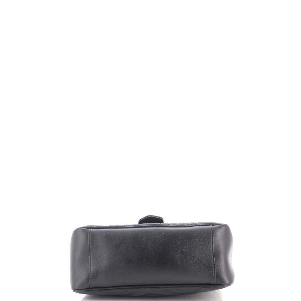 GG Marmont Top Handle Flap Bag Matelasse Leather Small