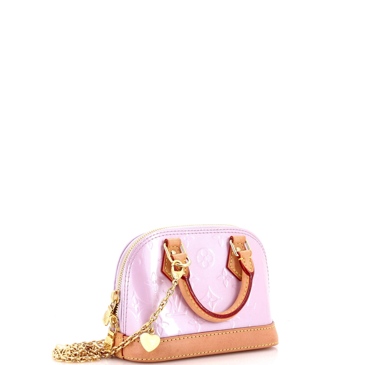 Alma Charm Chain Handbag Monogram Vernis Nano
