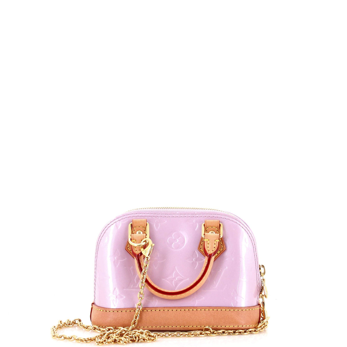 Alma Charm Chain Handbag Monogram Vernis Nano